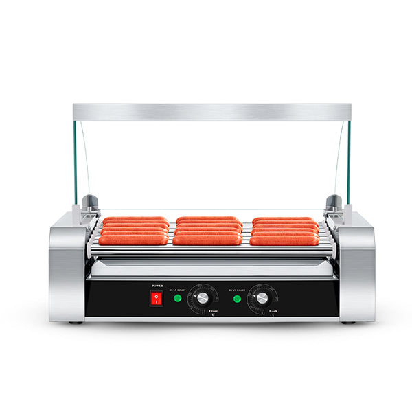 ROVSUN 7 Rollers 1050W 18 Hot Dog Roller Grill Cooker Machine with Cov