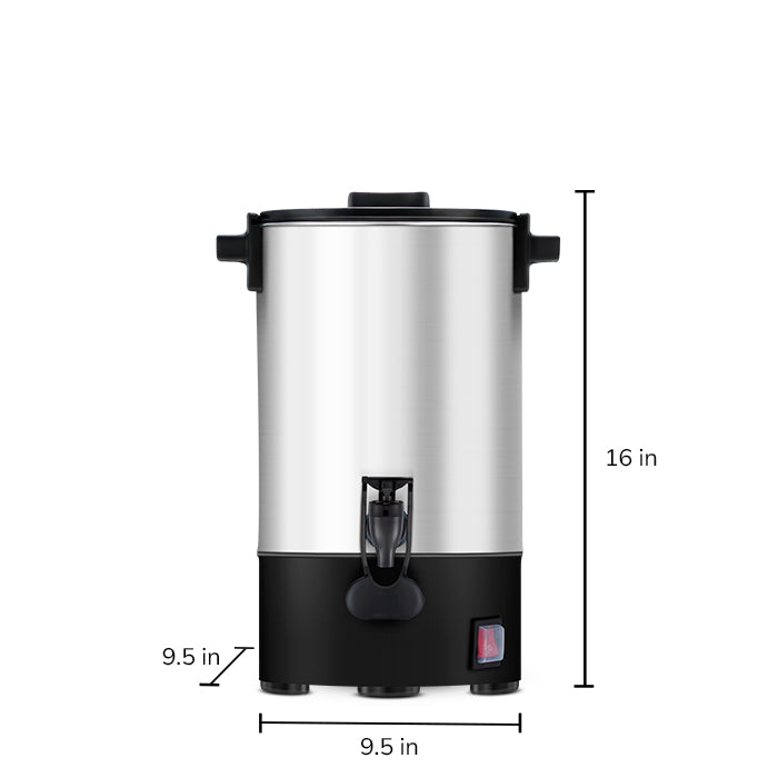 SYBO Premium Stainless Steel 50/100 Cup Commercial Coffee Urn 50 Cups + 1 Airpot