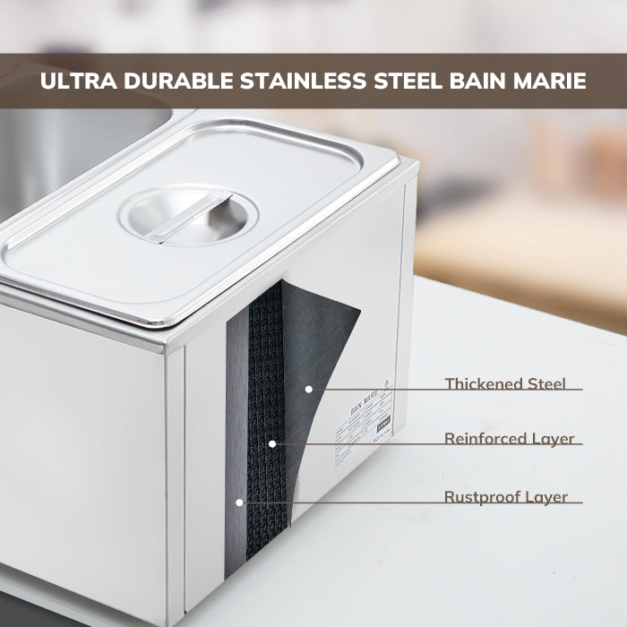 SYBO Buffet Food Warmer 3 Sections with/without Tap