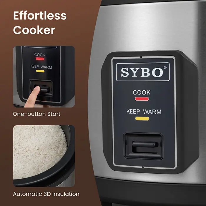 SYBO Commercial Grade Rice Cooker 60 Cup, 15 L