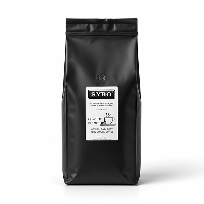 SYBO Freshly Roasted Coffee Beans – Medium/Dark Roast, Rich & Smooth Ground Coffee Blend
