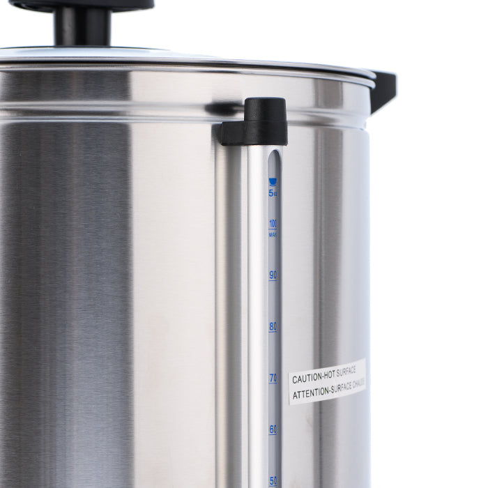 SYBO Premium Stainless Steel 50/100 Cup Commercial Coffee Urn 50 Cups + 1 Airpot