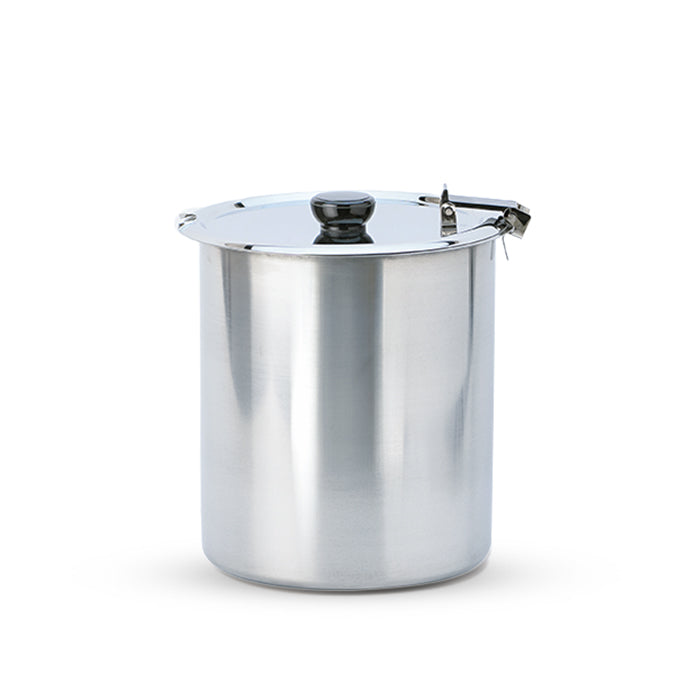 SYBO Stainless Steel Soup Kettle with Hinged Lid and Insert Pot, 10.5 Quarts, Commercial Grade, Silver