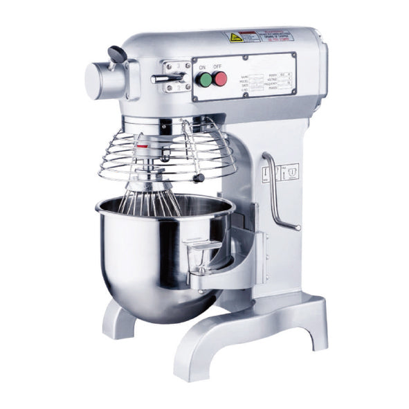 SYBO Planetary Mixer Commercial Kitchen Equipment 10/20/30 Qt Stainless Steel Bowl, 3-Speed Settings (113/184/341 RPM) | Heavy-Duty Industrial Grade