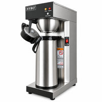 SYBO Commercial Drip Coffee Maker with 2.2 Liter Airpot, Pour-Over & Water Line Brewer
