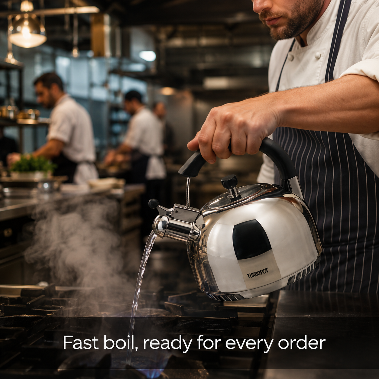Turbo Tea Kettle in commercial use — Fast boil, ready for every order