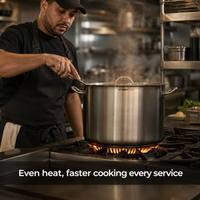 Turbo Stock Pot in commercial use — Even heat, faster cooking every service