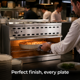 SYBO Commercial Gas Salamander in commercial use — Perfect finish, every plate